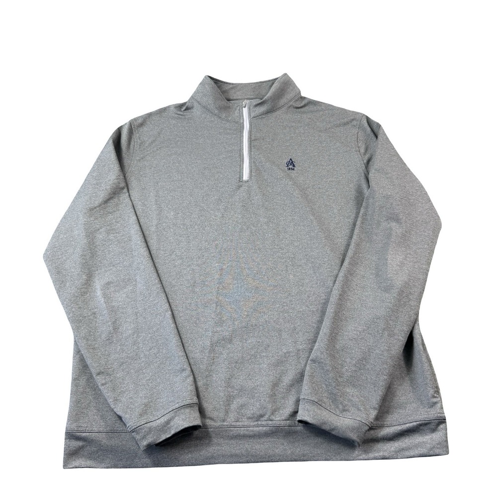 Peter Millar Gray Perth Aronimink Golf Club 1896 Q-Zip Pullover Mens Large
